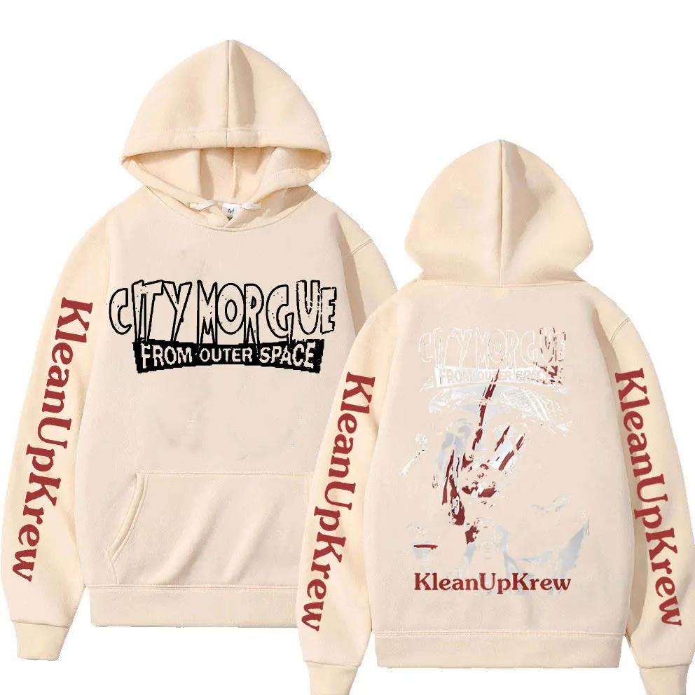 Streetwear Rapper City Morgue Print Hoodie Men Women Hip Hop Harajuku Sweatshirt Zillakami Sosmula Hoodies Vintage Top Pullover