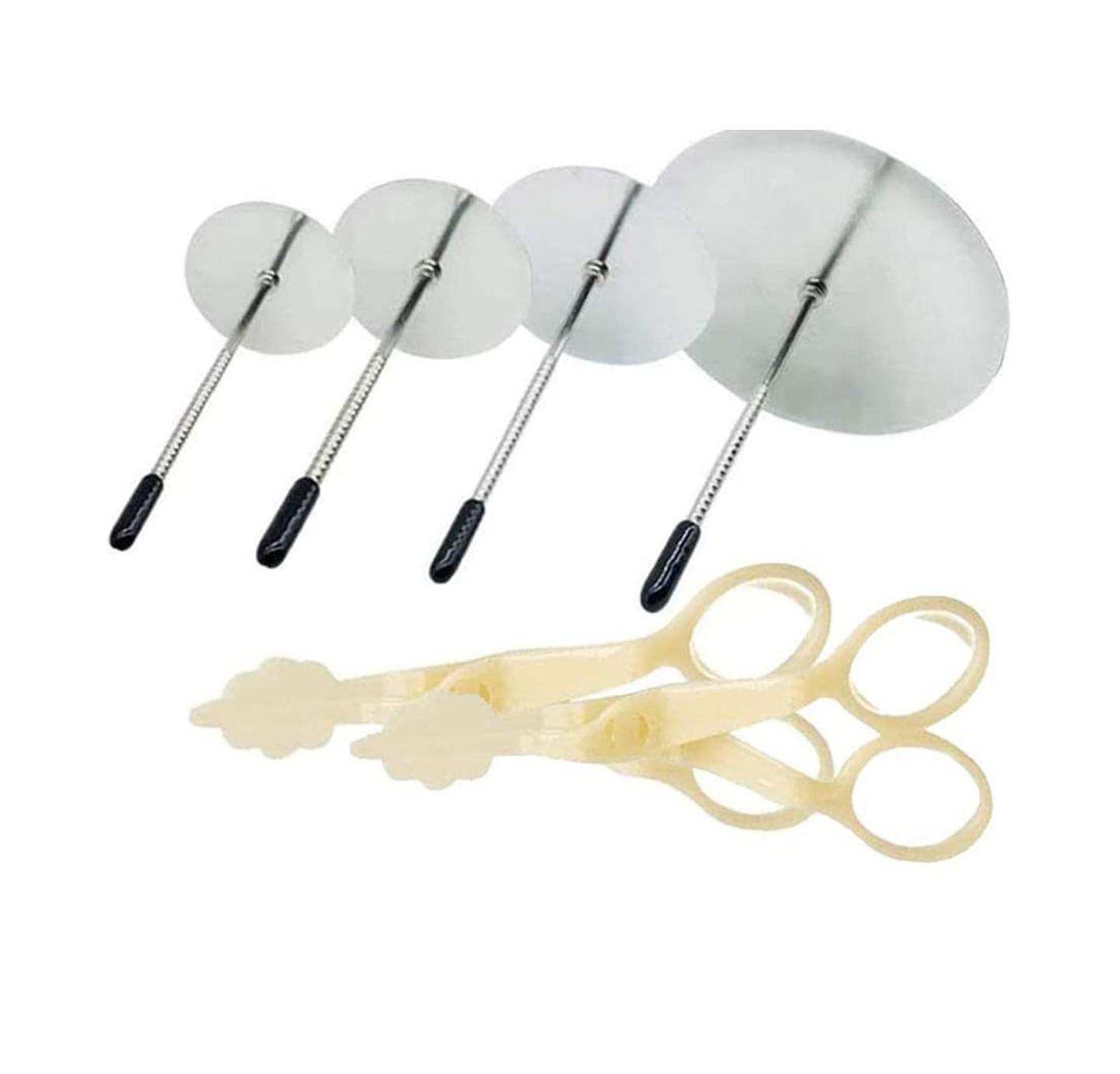 

6 шт./набор ножниц для цветов + подставка для торта, подъемник для декора ногтей, помадка, крем, переводная наклейка, инструменты для украшения торта, кухонные принадлежности One Size белый