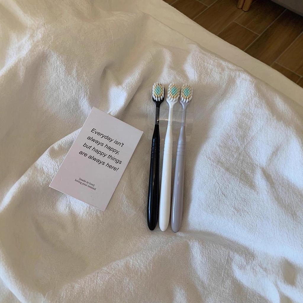 Ma Long 3-Piece Wide-Head Soft-Bristle Toothbrush Set for Adults