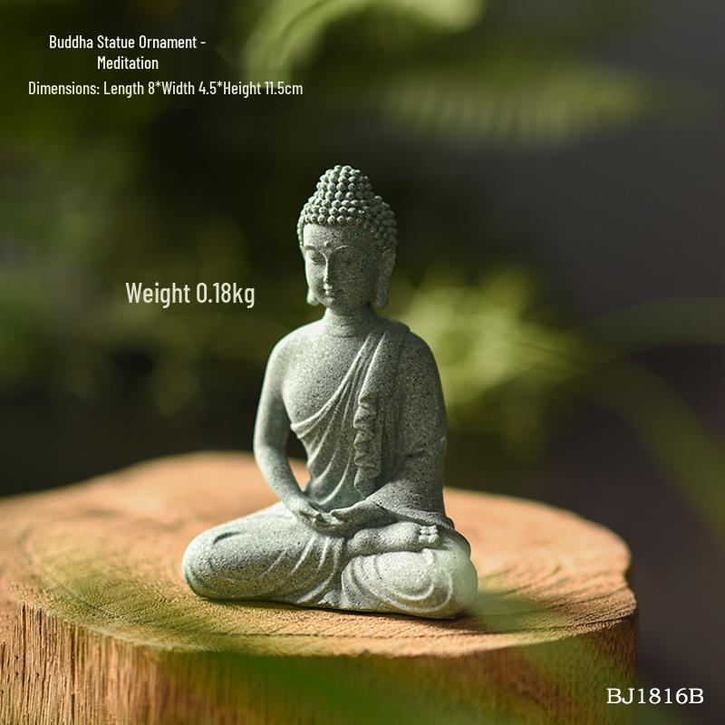 Zen Buddhist Statue Fish Tank Ornaments - Creative Chinese Style Home Decor