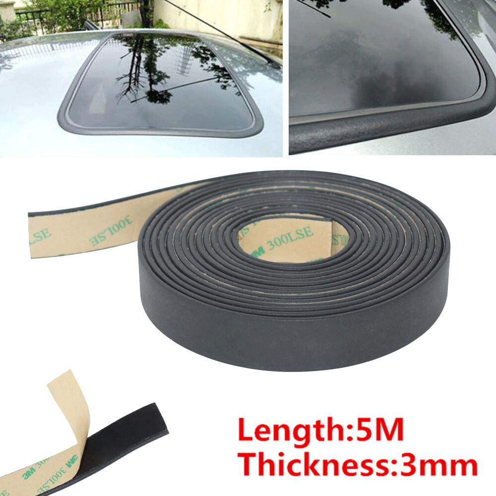 16.4ft Rubber Seal Car Windshield Sunroof Window Edge Trim Weather Strip 30mm W