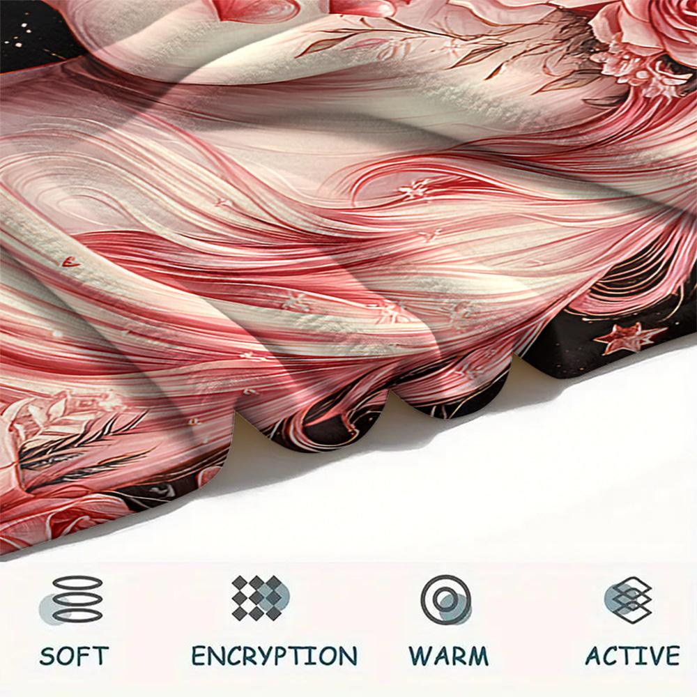 Unicorn Print Flannel Blanket, High Quality Comfortable for All Seasons, Home Decor, Warmth and Comfort, Perfect for Christmas Gifts