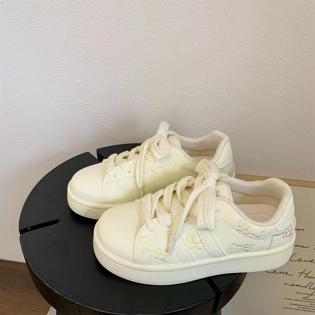 Lightweight and Versatile Women's Shoes Korean Version Breathable Platform White Shoes 2025 Autumn and Winter New Sports Shoes Casual Bread Shoes