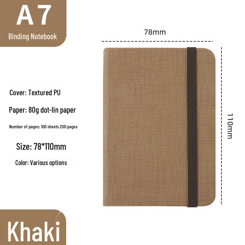 A7 Portable Mini Notebook with Strap - Custom Logo Pocket Book for Office