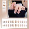 Ice-Clear Nude Ballet Nail Art Medium-Length Press-On Tips