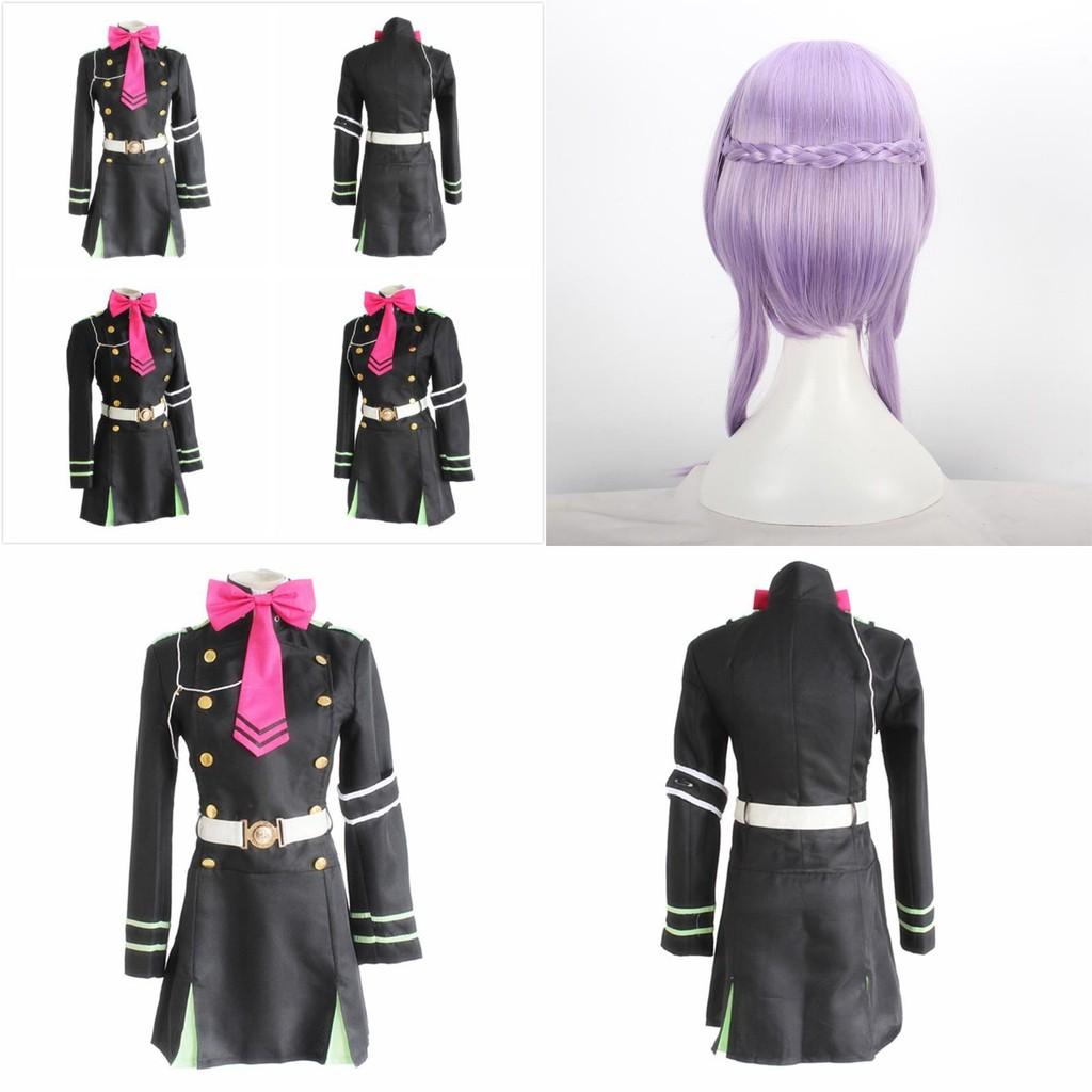 Elegant Anime Seraph Of The End Shinoa Hragi Military Uniform Cosplay Costume Dress For All Occasions