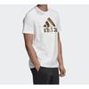 Adidas Universal Folie Metallic Buchstaben Kurzarm T-Shirt Herren Tops Weiß GE4700