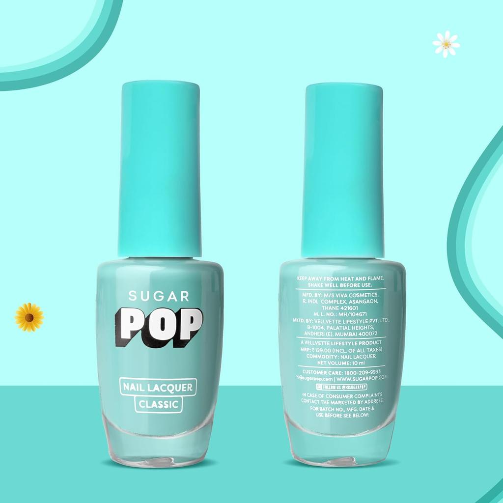 Sugar Pop Nagellack 17 Mint Marvel Schnelltrocknend Hoher Glanz Glänzendes Finish Langanhaltend Absplitterfest Nagellack 10 ml