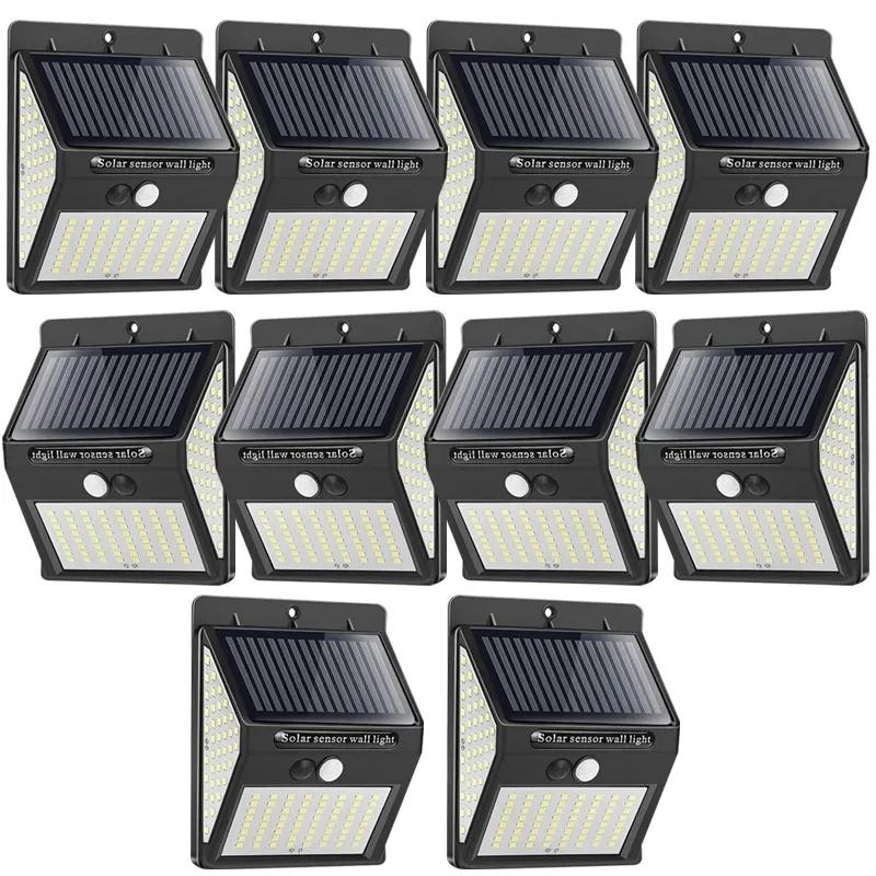 Hot Sale 144 LED Solar Light Wireless PIR Motion Sensor Waterproof Wall Lamp Solar Powered Sunlight Street Lamp Garden Decor