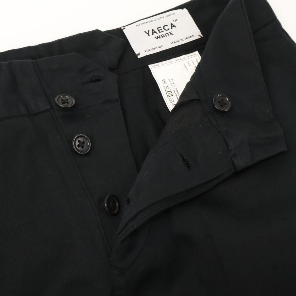 YAECA 97663 Black Silk-blend Cotton Pants Bottoms M blackUsed