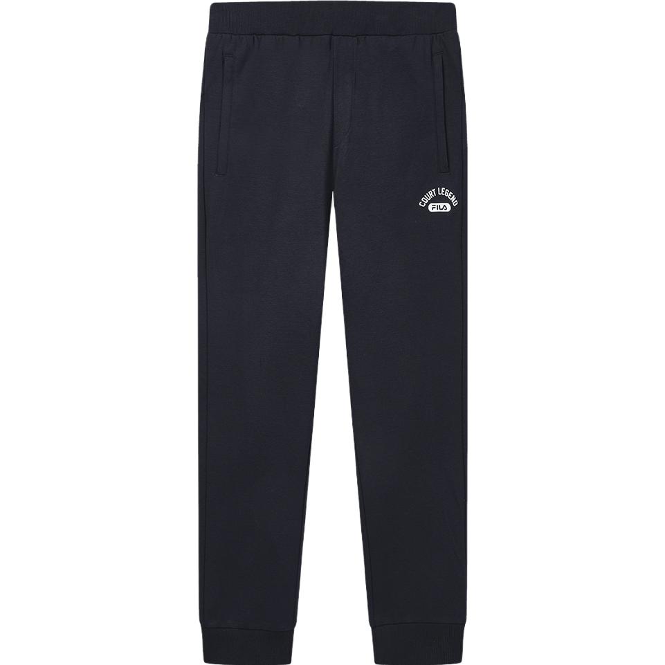 FILA 23 New Summer Solid Color Tennis Casual Knitted Long Pants Men bottoms Navy-Blue F11M339606FNV