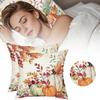 2Pcs Halloween Pumpkin Pillowcase Washable Linen Pillow Cover Wear Resist Sofa Linen Pillow Covers for Porch Patio Apartment