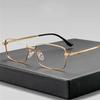 New High Quality Titanium Alloy Gold Square Frame Glasses Anti Blue Light Reading Glasses For Man And Woman Fashion Glasses