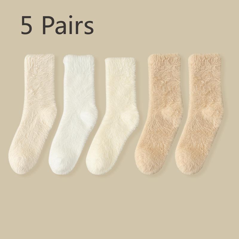 

5 пар женских зимних модных носков New Warm Moon Floor Tube Socks 5 Pairs