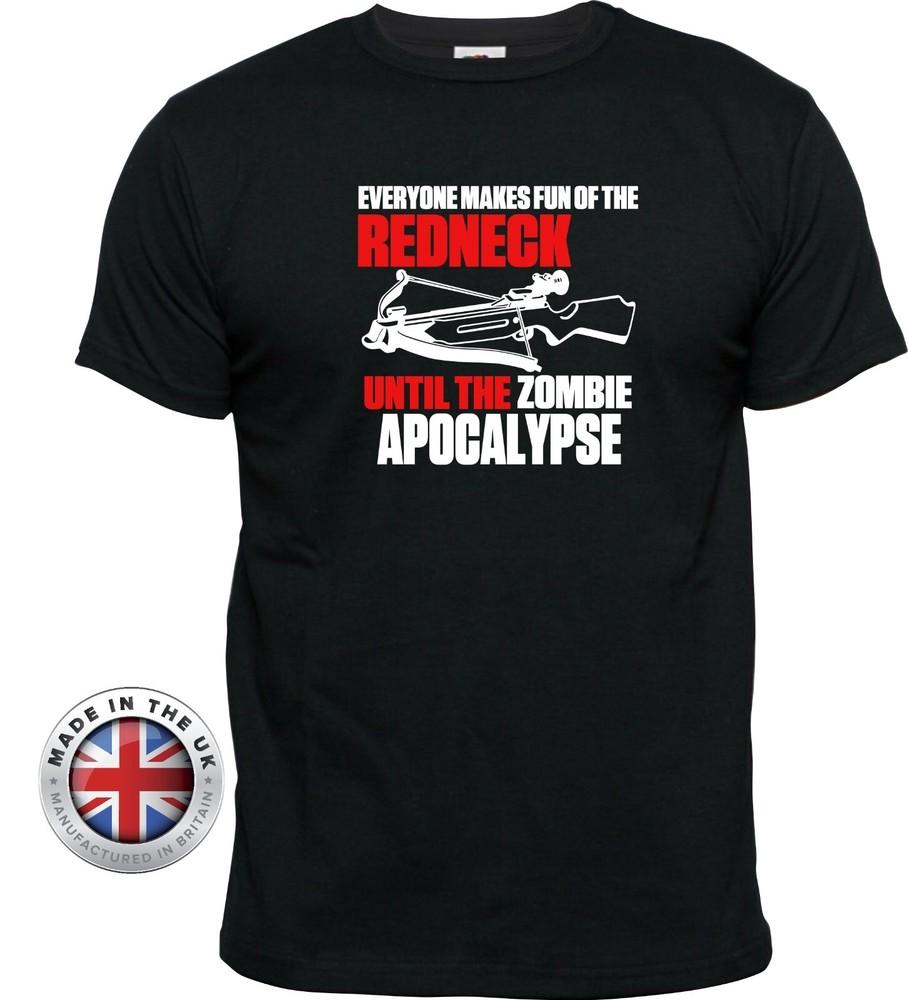 

Zombie tshirt redneck Walking Dead Daryl black T Shirt Unisex or Women s Fitted S