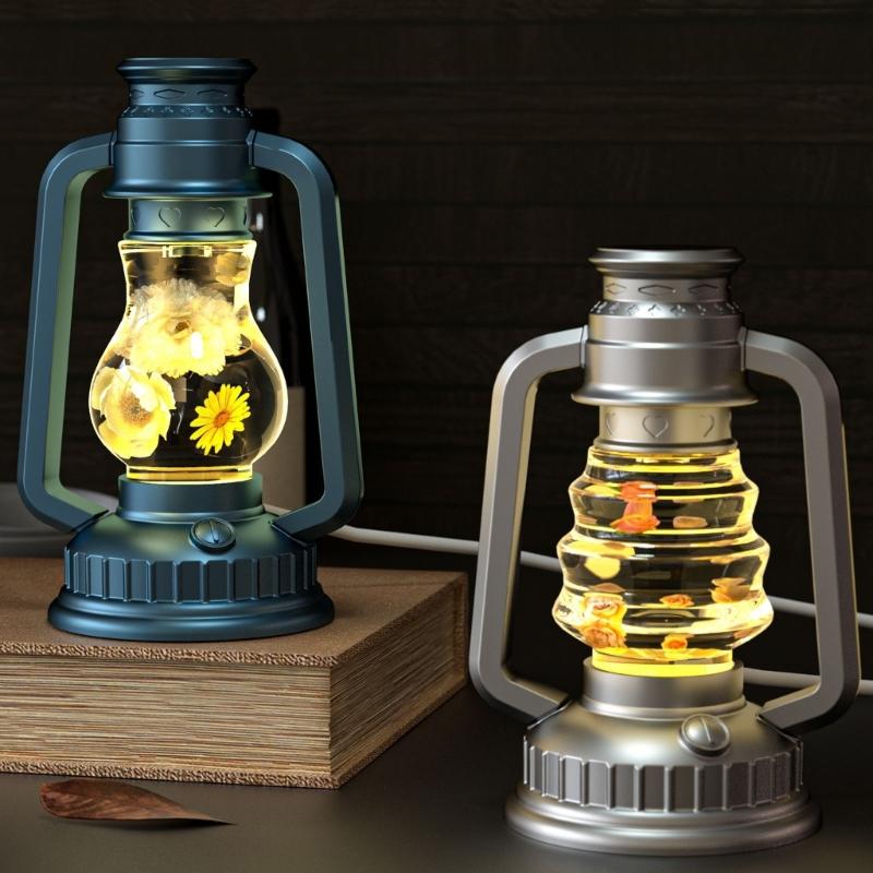 Silicone Camping Lamp Mold Set with LED Suitable for Making Customing Resin Gifts for Holiday or Birthday Presents
