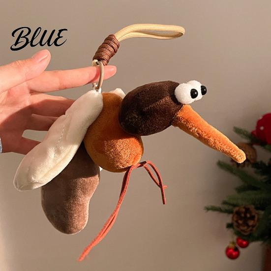 Personalized Schoolbag Pendant Funny Plush Insect Pendant, Stuffed Mosquito Bag Charm, Cute Big Charm Eye Bee Fly Cockroach for Handbag Keychain