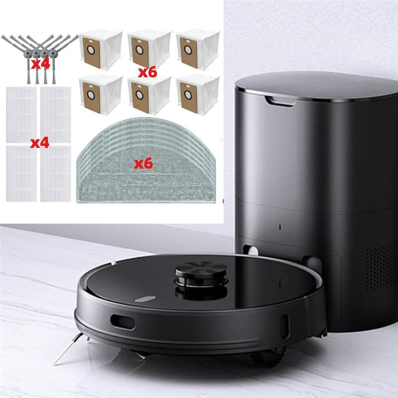Hepa Filter Mop Side Brush For Lydsto R1 Edge/R1D Edge/Miwhole M9 Lite/Roidmi Eve Rook/ Eve Rook S Vacuum Attachment
