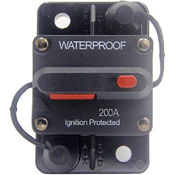 100 Amp Circuit Breaker 30A-300A with Manual Reset Waterproof Inline Fuse Inverter for Marine Trolling Motors Boat ATV Manual Power 12V-48VDC