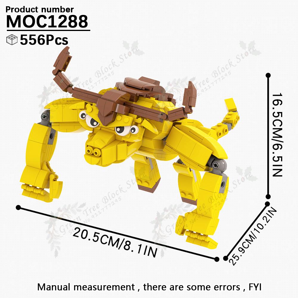 Horror Game Series Pianosaurus Yarnaby Cat Backrooms MOC Creative Banban Monster Building Block Model DIY Bricks Kids Gifts Toys