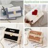 1Set Plastic Mesh Cloth DIY Bags Weaving Material Sheet Bag Grid Hook Metal Chain Buckle Knitting Crochet Handbag Accessories