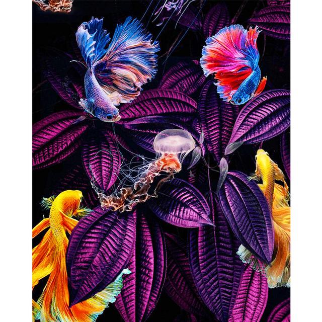 Full Round Diamond Painting Tiger Lion Face And Flower Picture Of Rhinestones Diamond Embroidery Decor For Home