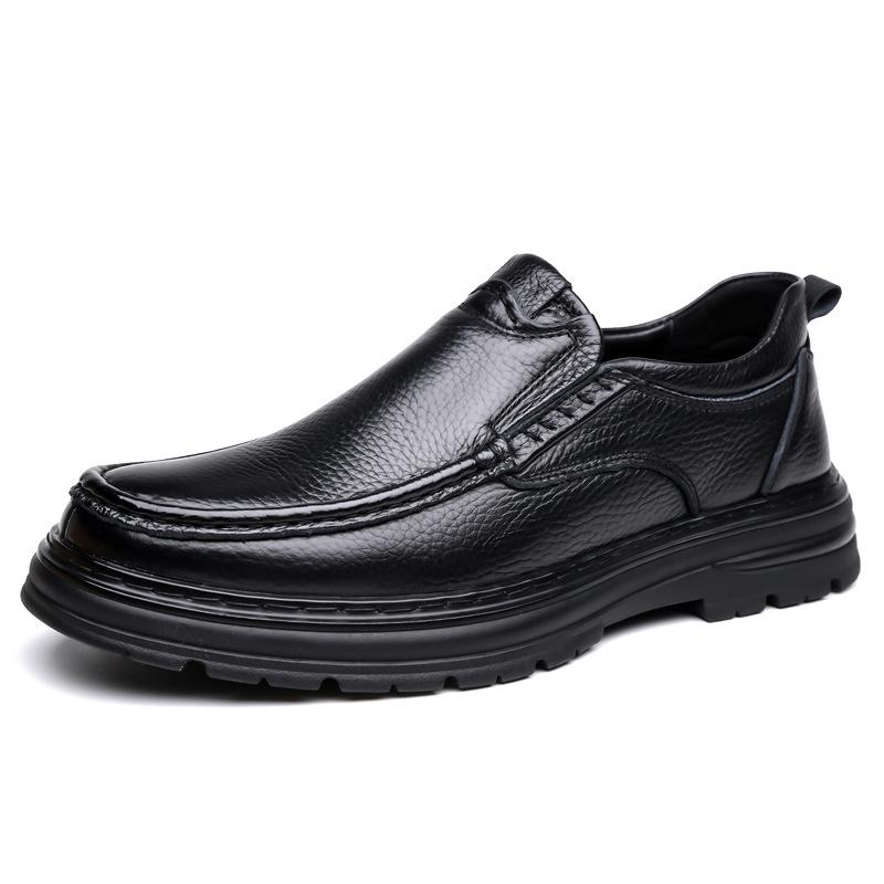 Autumn Winter Business Leather Shoes for Men Solid Color Keep Warm Casual Shoe Male Fashion Antiskid Designer Dress Shoes Man
