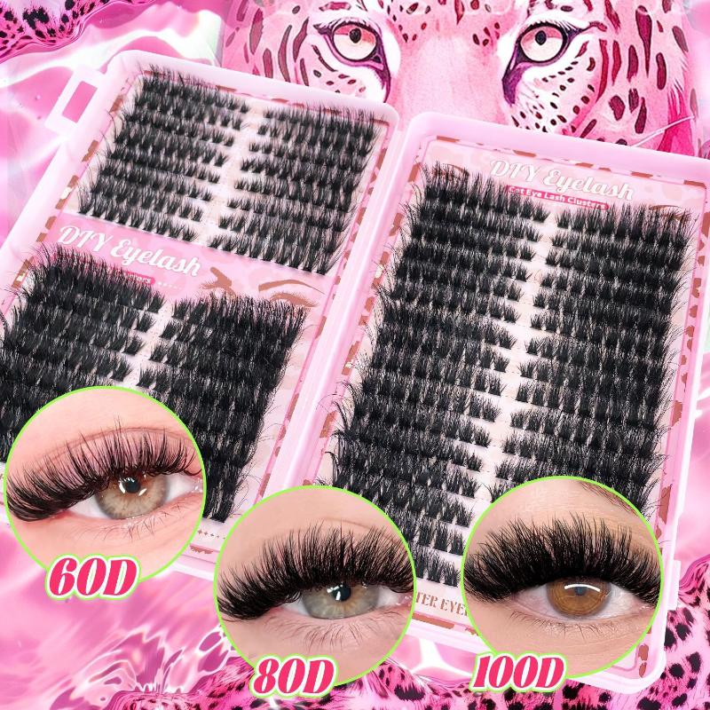 Kit de Herramientas de Maquillaje con Pegamento y Pinzas para Mezclar Pestañas Postizas tipo Racimo Extensión de Pestañas Diy para Pestañas Set de Pestañas Impermeables Gruesas