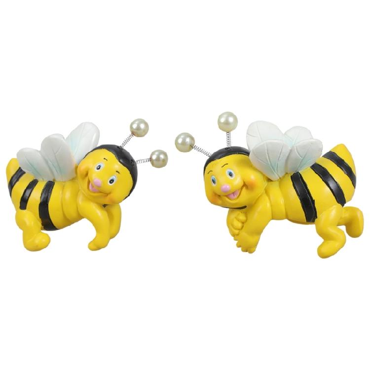 

2Pieces Cute Climbing Bees Resin Pot Huggers Figurines for Personalizing Garden Patios Balconies and Home Decoration 1