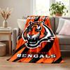 Cincinnati Bengals Decke Flanelldecke Weiche Gemütliche Plüschdecke für Sofa Bett Leichte Heimdekoration