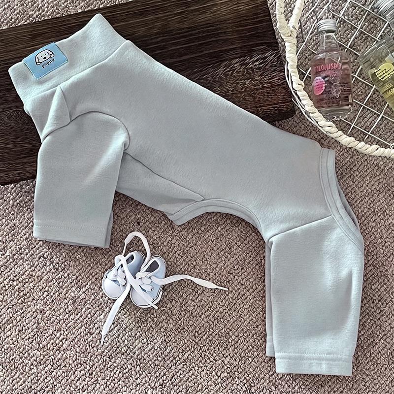 Dog German velvet warm four-legged clothes autumn and winter than bear teddy small dog cat pet bottoming shirt loungewear