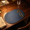 Tabletop Protective Mat PU Leather Placemat Wear-Resistant Heat Resistant Mat Non-Slip Teapot