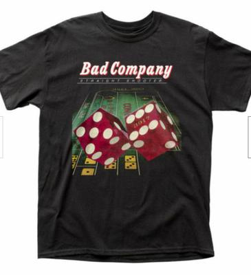 Bad Company Straight Shooter T Shirt Unisexs Licensed Rock N Roll Band Tee Black