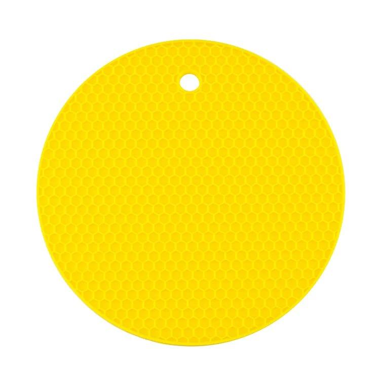 17.5cm Round Heat Resistant Silice Mat Drink Cup Coasters N-slip Pot Holder Table Placemat Kitchen Accessories Onderzetters