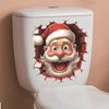 Christmas Toilet Sticker Merry Christmas Decoration for Home 2025 Pendant Xmas Sticker Ornament Navidad Natal New Year Gift 2026