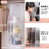 seOSTO Hanging Storage Bag Holds 6 for Wall Easy Installation Rack, Foldable, 3-Tier, Double-Sided, Bags, Washable, Closets, Mounted, Space-Saving,