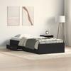 Bed Frame in Black Oak Effect 90 x 190 cm Engineered Wood