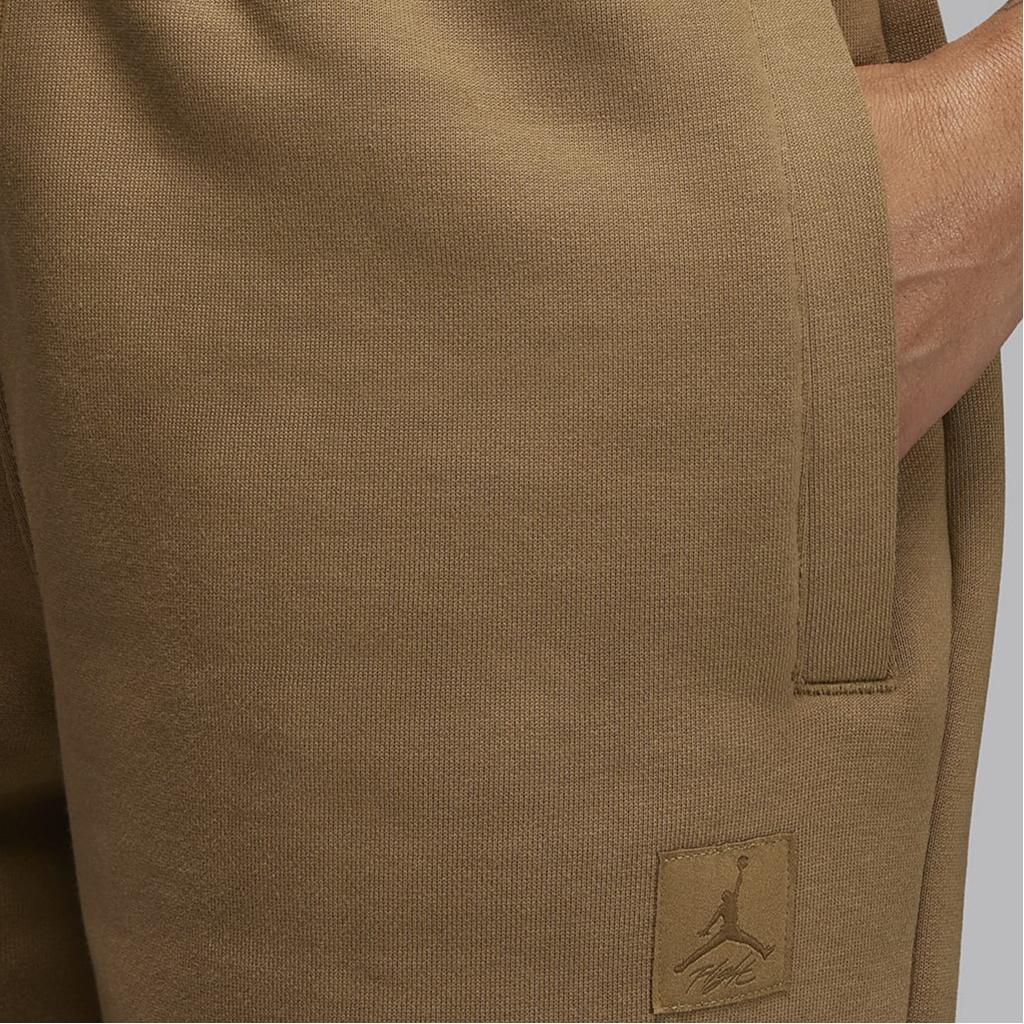 Jordan Flight Elastic Cuffs Casual Fleece-Lined Warm Knit Sport Pants Women Bottoms Seaweed-Brown FB5114-395