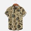 New summer casual hot sale D printing short-sleeved shirt Hawaiian shirt men's vacation seaside source