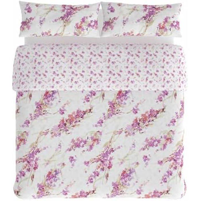 Parure de lit - Hosteline - Spring Mauve - Qualité au meilleur prix - 2 pièces - Multicolore