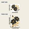 Creative Black Relief Flower Wall Stickers for Bathroom and Toilet Decoration and Beautification