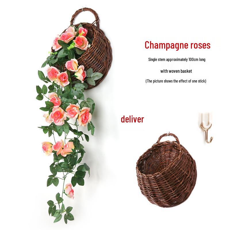 Artificial Flower Vine Indoor Wall Hanging - Green Trailing Plant Décor