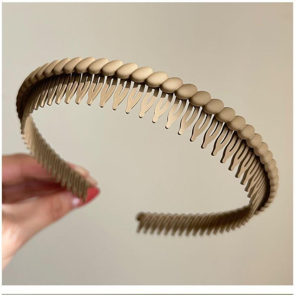 Simple Style Solid Tooth Headbands Non-slip Design Sport Headbands Hair Accessories Tool Unisex