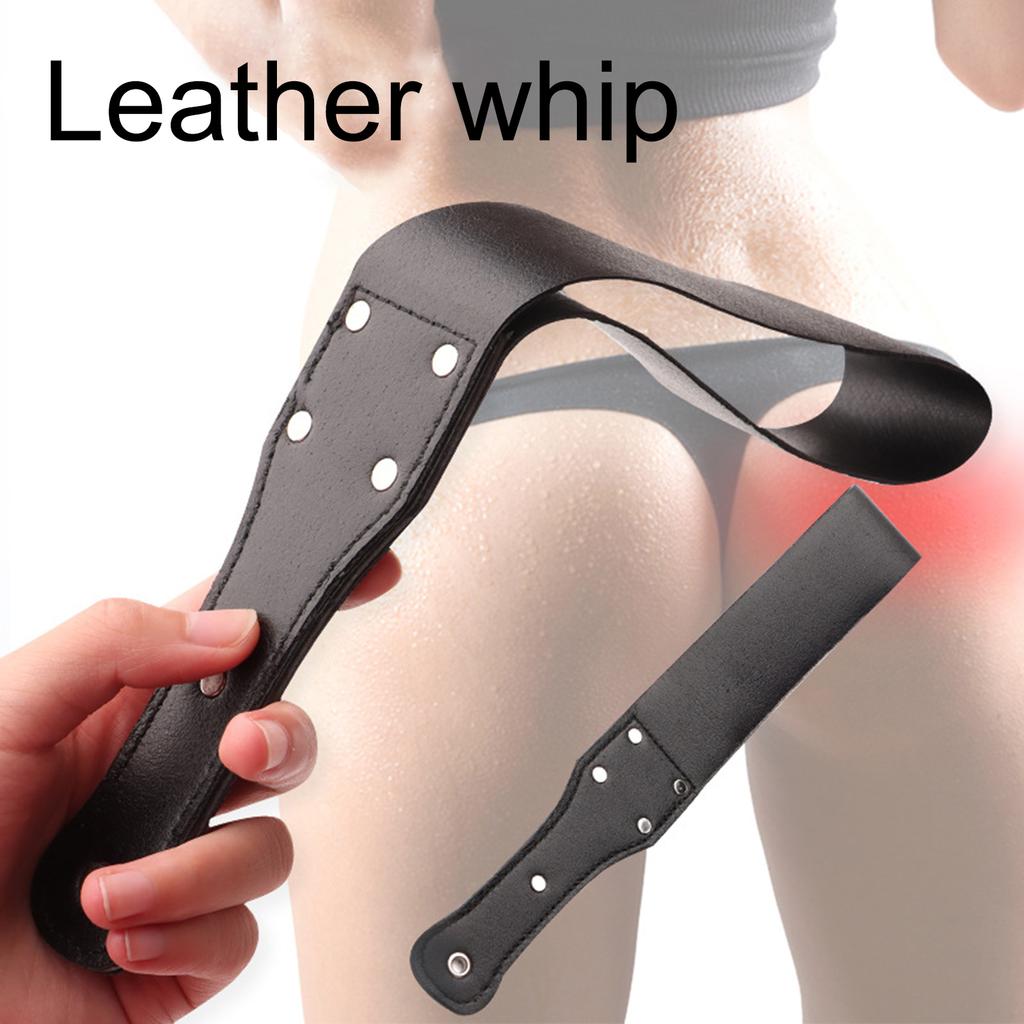 Harmless Slave Whip Wooden Handle Useful Woman Sex Game Flirting Flogger