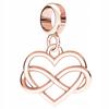 Charms Gold-Plated With a Heart Eternal Love Love Infinity 925 Sterling Silver
