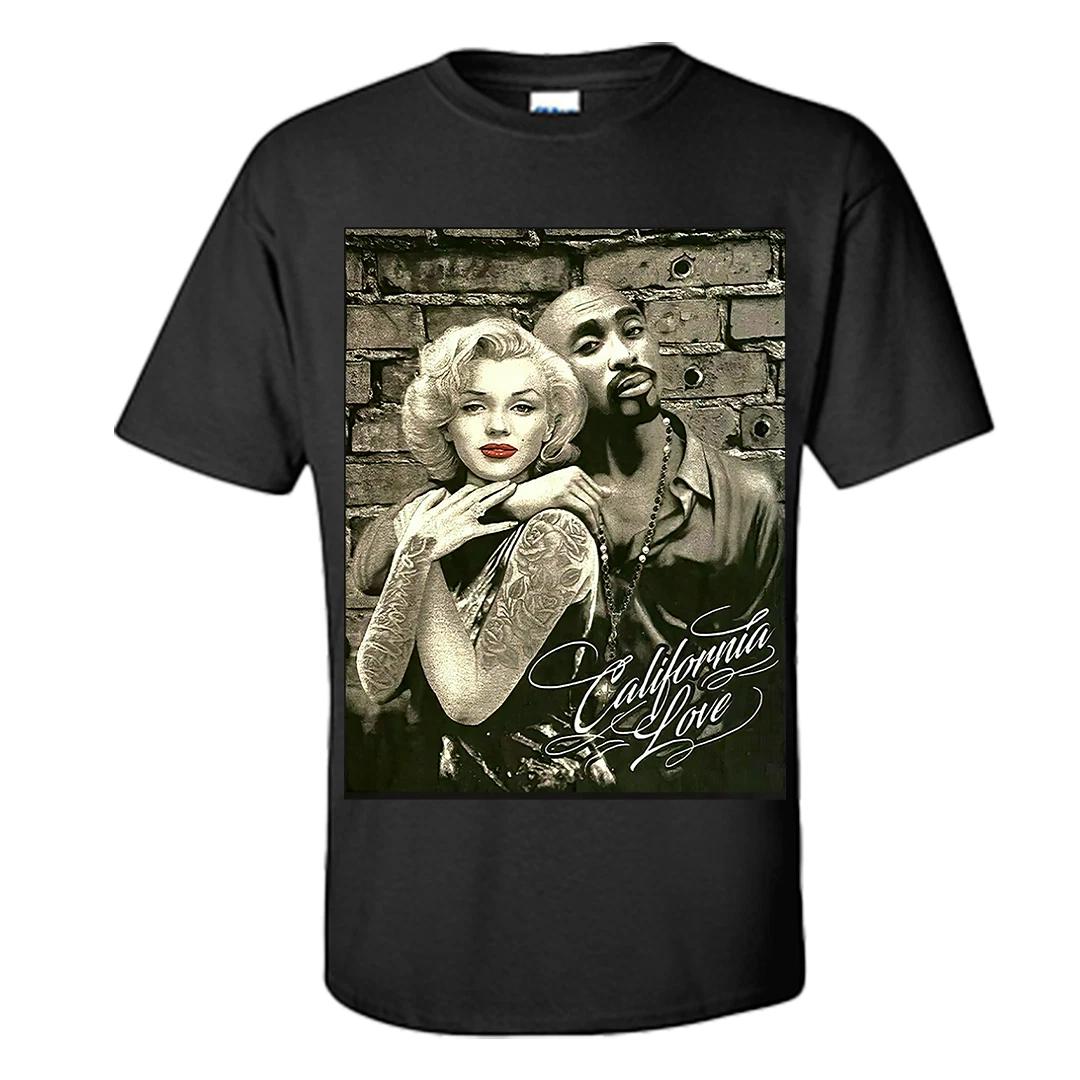 Marilyn Monroe T Shirt Marilyn Monroe and Tupac California Love Shirt S-XXXL S