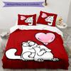 Simon's cat 3pcs Bedding Set Duvet Cover Closure Includes 1 Duvet Cover & 2 Pillowcases for All Seasons Bedroom Home Dorm Decor
