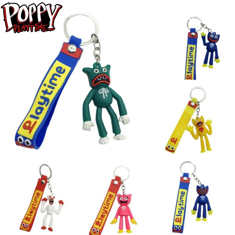 Playtime Keychain Poppy Toy Huggy Wuggy Keyring Doll Pendant Figures Kids Gift