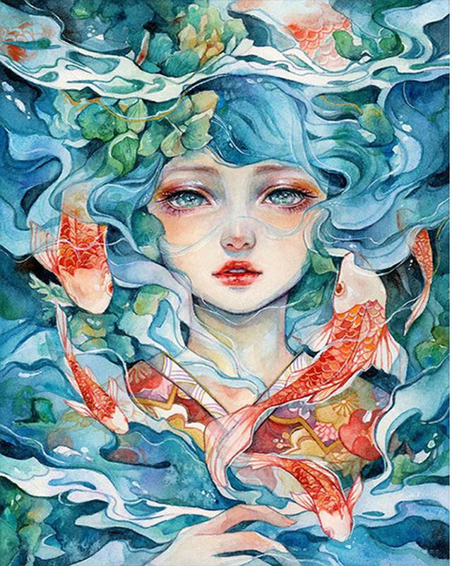 DCIDBEI 40x40CM Fée Blanc Diamond Painting Carré Square,5D Peinture Diamant Complet Elfe,Canevas Diamond Art Adultes Artisanat Enfants Décoration