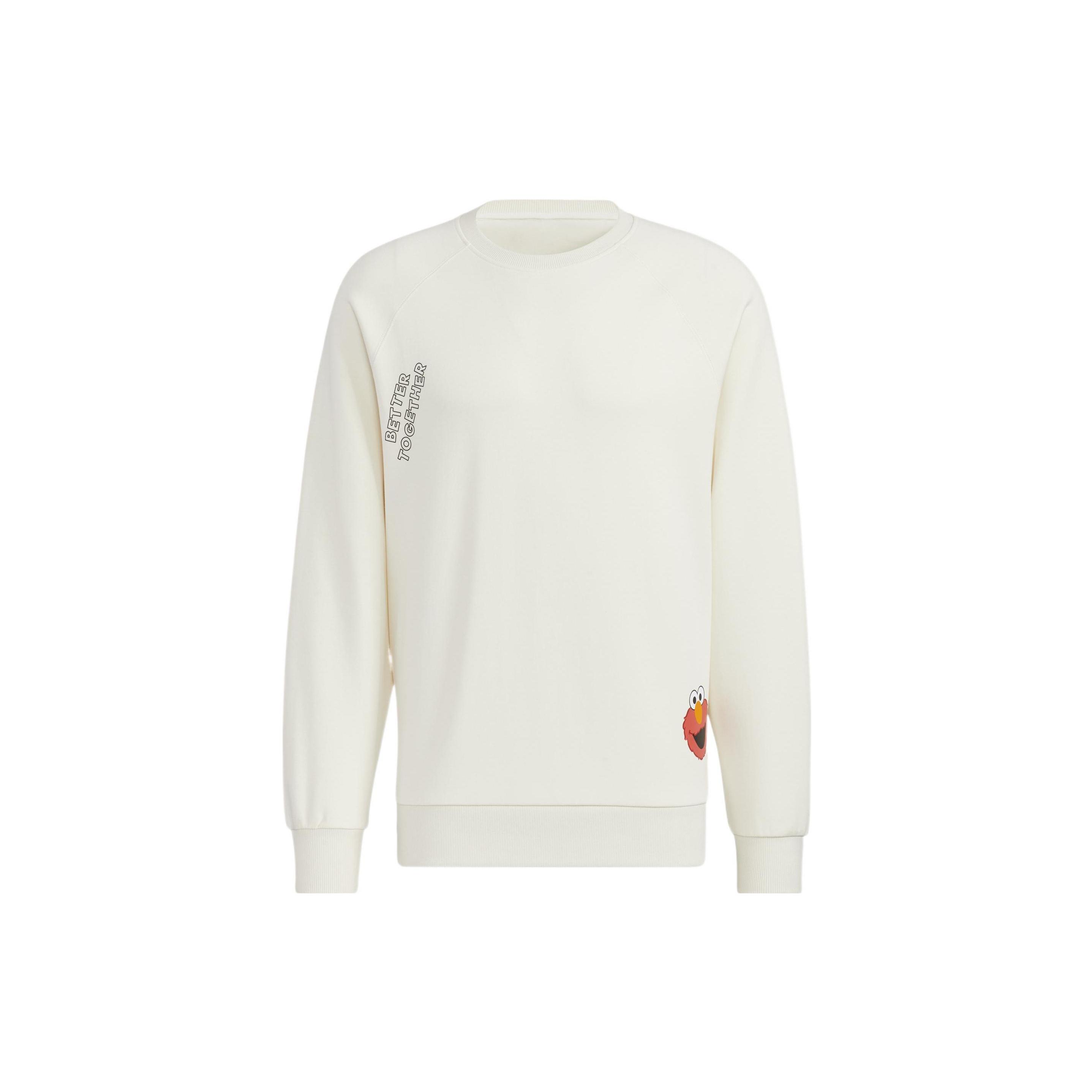 Men s adidas neo x SESAME STREET Crossover Thicken Sports Round Neck Pullover Pink White HM7481 S